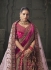 Rani Pink and Rama Premium velvet bridal lehenga choli 13002