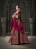 Rani Pink and Mustard Premium lycra velvet bridal lehenga choli 13003