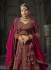 Rani Pink and Mustard Premium lycra velvet bridal lehenga choli 13003
