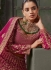 Rani Pink georgette embroidered bridal lehenga choli 12002