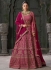 Rani Pink georgette embroidered bridal lehenga choli 12002
