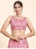 Bollywood Model Pink devesena silk zari mirror work lehenga choli