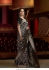 Bollywood Nita Ambani inspired Banarasi semi katan silk saree in black