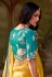 Yellow organza saree with blouse 5342