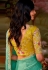 Sea green organza saree with blouse 5344