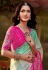 Multicolor organza saree with blouse 5348
