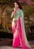Multicolor organza saree with blouse 5348