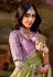 Mehndi organza saree with blouse 5355