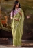 Mehndi organza saree with blouse 5355