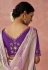 Sky blue brasso saree with blouse 17050