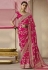 Magenta viscose saree with blouse 281