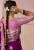 Purple viscose saree with blouse 283