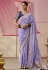 Lavender viscose saree with blouse 286