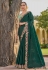 Green silk saree with blouse 6901