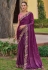 Purple silk saree with blouse 6902