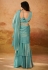 Sea green organza designer saree DRS40