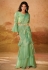 Green organza saree with blouse DRS39