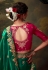 Green tissue saree with blouse 5365