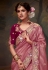 Pink tissue saree with blouse 5366