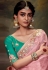 Pink tissue saree with blouse 5368