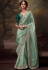 Sea green tissue saree with blouse 5369