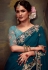 Blue tissue saree with blouse 5370