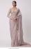 Bollywood Model Faux georgette mirror Light rose saree
