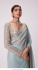 Bollywood Model Faux georgette mirror Light blue saree