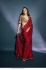 Bollywood Shraddha Kapoor inspired rangoli saree in red color
