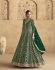 Georgette Anarkali gown dress in Green colour 10073
