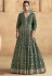 Georgette Anarkali gown dress in Green colour 10073