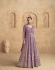 Georgette Front slit Long gown dress in Purple colour 10074