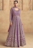 Georgette Front slit Long gown dress in Purple colour 10074