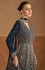 Chinon Anarkali gown dress in Navy blue colour 7510a
