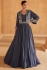 Chinon gown wedding dress in midnight colour 5631