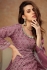 Silk embroidered sharara suit in Mauve colour 7514C