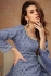 Silk embroidered sharara suit in Blue colour 7514B