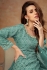 Silk embroidered sharara suit in Teal green colour 7514A