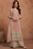 Simar silk embroidered palazzo suit in Peach colour 7453B