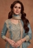 Simar silk embroidered palazzo suit in Grey colour 7453A