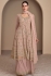Georgette embroidered sharara suit in Light rose colour 5659
