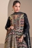 Georgette embroidered sharara suit in Black colour 5658