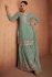 Chinon embroidered palazzo suit in Mint green colour 7488C