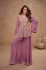 Chinon embroidered palazzo suit in Mauve pink colour 7504A
