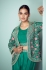 Chinon embroidered jacket palazzo suit in Turquoise 7507