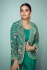 Chinon embroidered jacket palazzo suit in Turquoise 7507