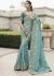 Cyan green Pure tissue silk wedding saree with blouse 4002