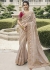 Beige Pure tissue silk wedding saree with blouse 4006