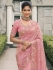 Light pink Pure tissue silk wedding saree with blouse 4008