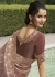 Brown Pure tissue silk wedding saree with blouse 4010